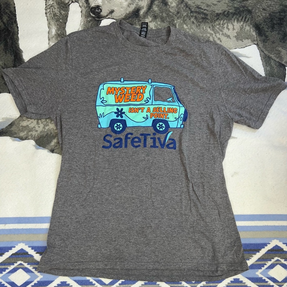 Mystery (Mobile) Weed Safetiva Scooby Doo Short Sleeve T Shirt Size L